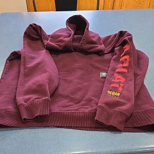 Ariat Maroon Hoodie with Red Sleeve Logo